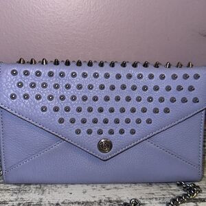 REBECCA MINKOFF  SPIKE & STUD  lilac  CHAIN WALLET